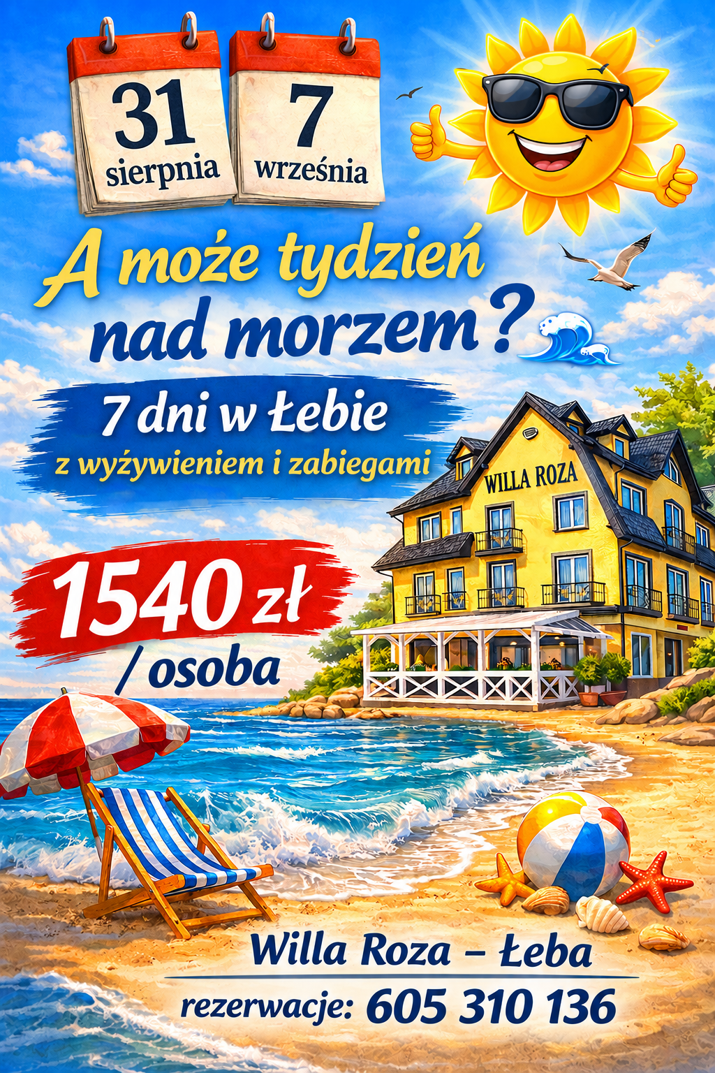 Willa Roza Łeba - oferta 18-25 lipca 2026r.