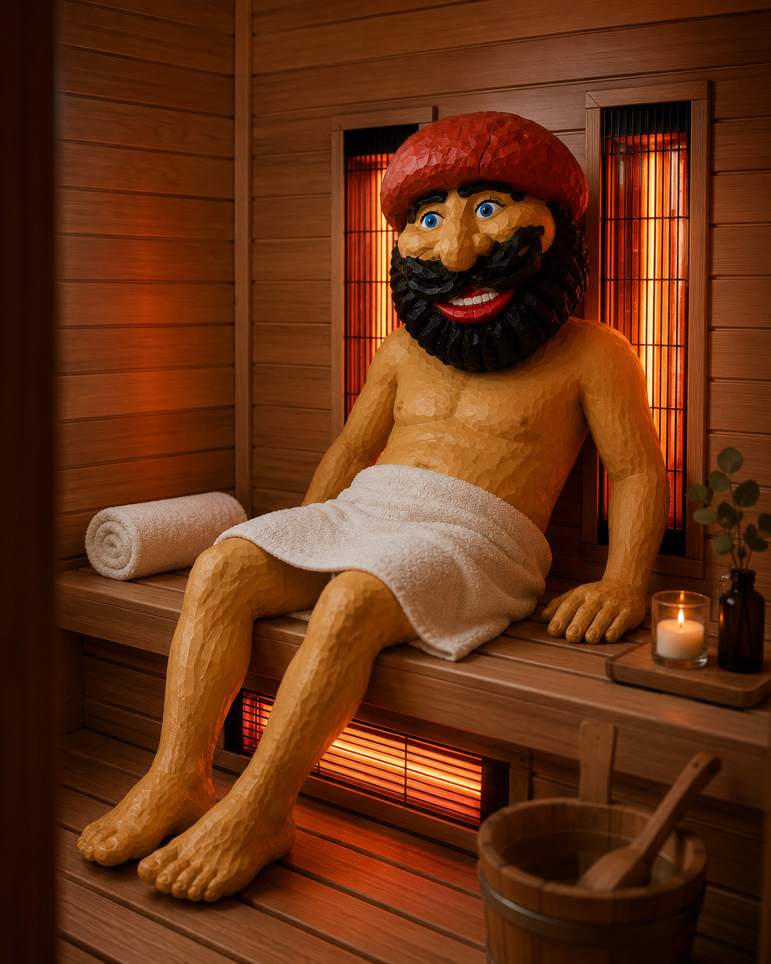 Sauna infrared wspomagająca relaks, regenerację organizmu i rozluźnienie mięśni.
